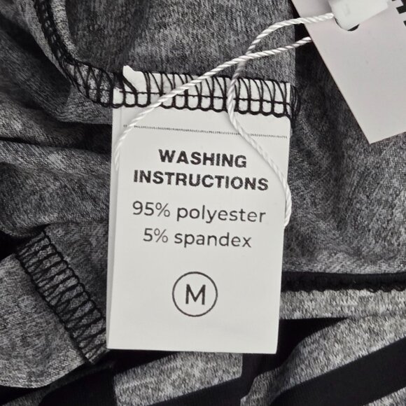 NWT | Black and Grey Striped Halter Top and Ruffled Mini Skort Set | Medium - Picture 5 of 6